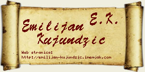 Emilijan Kujundžić vizit kartica